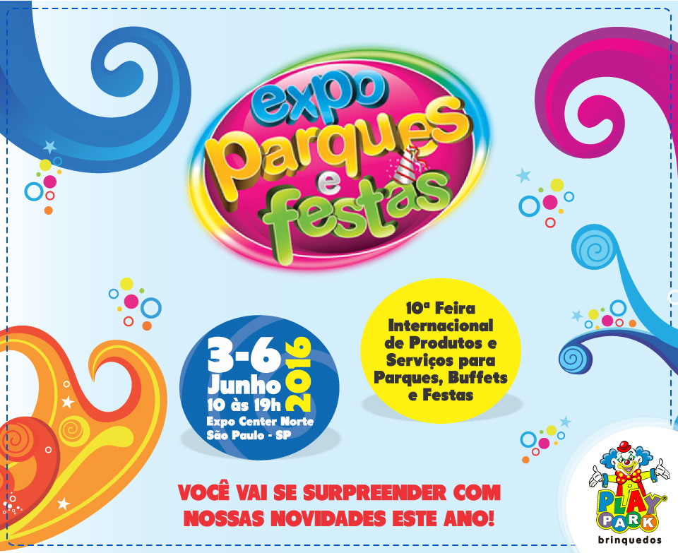 Visite nosso estande na Expo Parques e Festas 2016