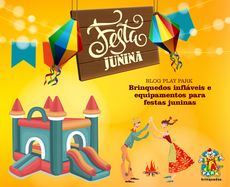 Brinquedos infláveis e equipamentos para festas juninas